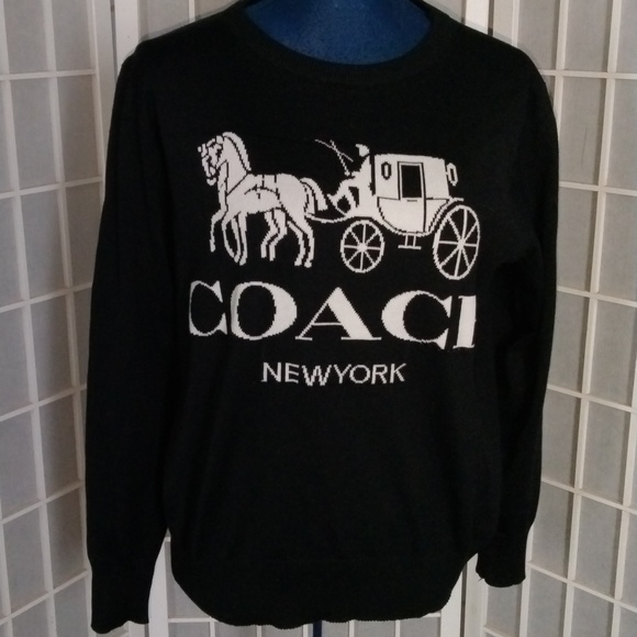 Coach Black Sweater with Iconic Logo - Picture 2 of 5